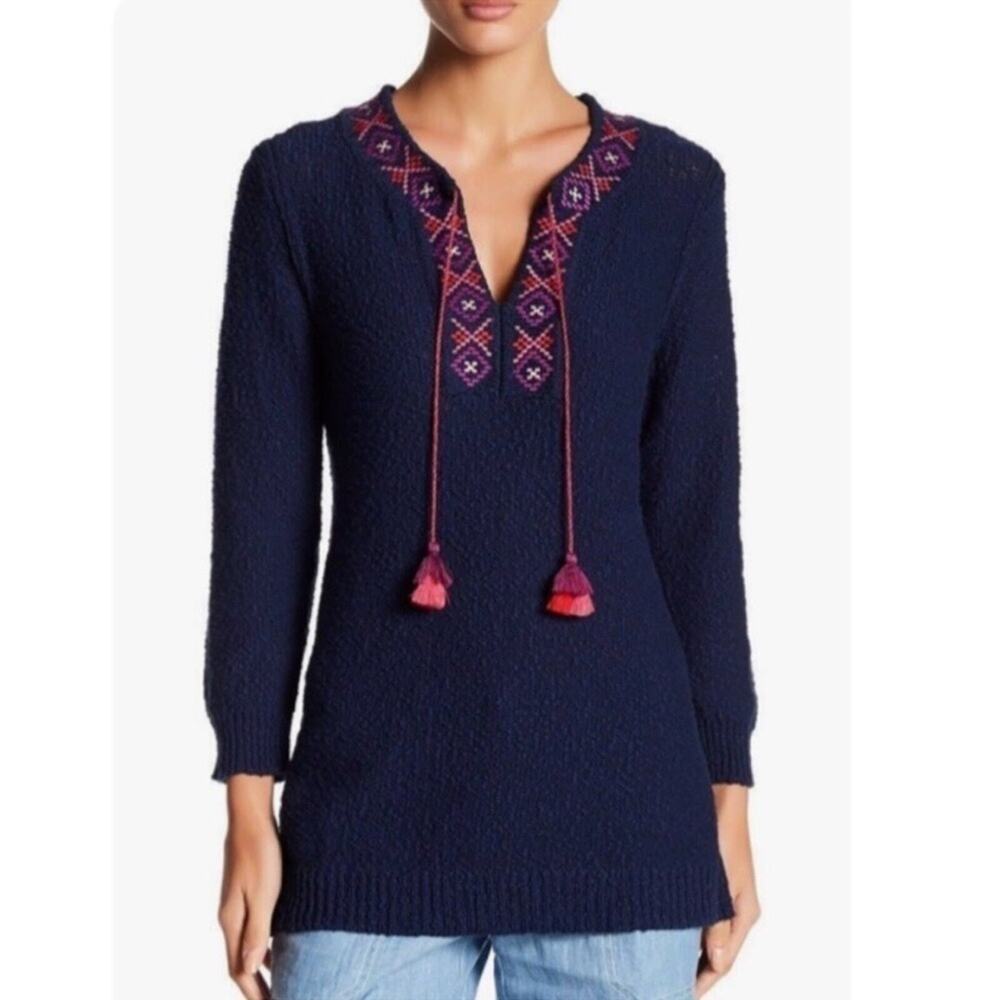Tommy Bahama Eden Bay Tassel Tunic Sweater Size Large